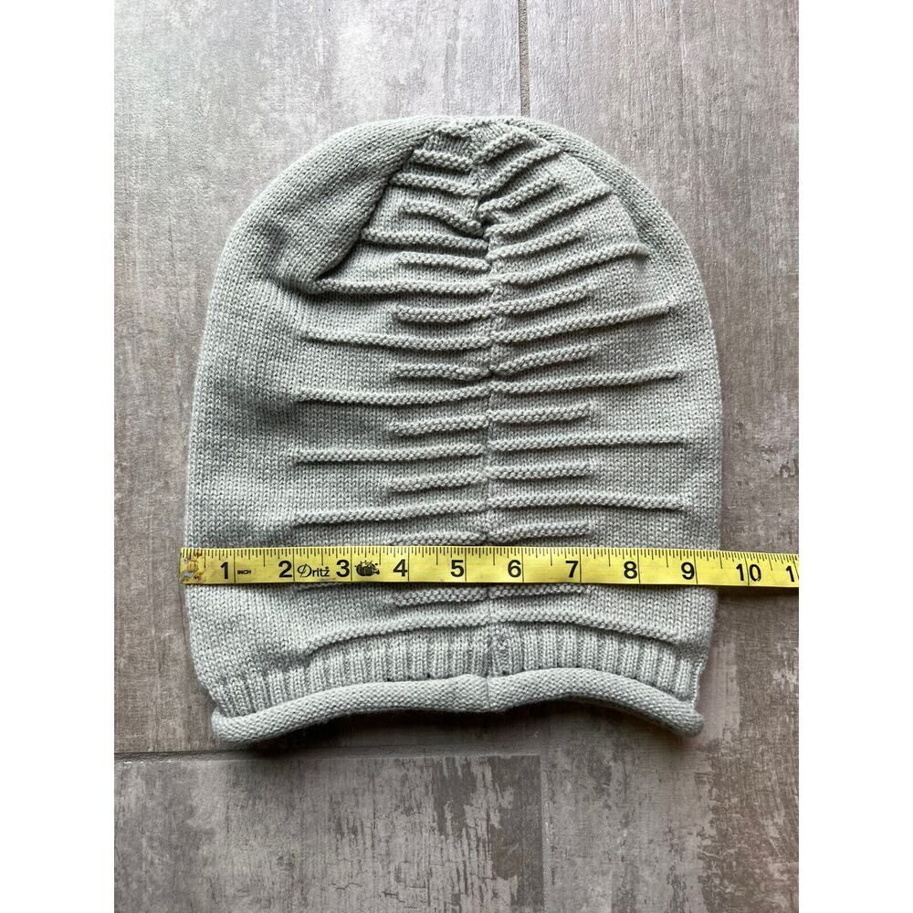 Los Angeles Boutique Gray Slouchy Knit Beanie Hat Winter Cap Designer Fashion - Picture 5 of 5
